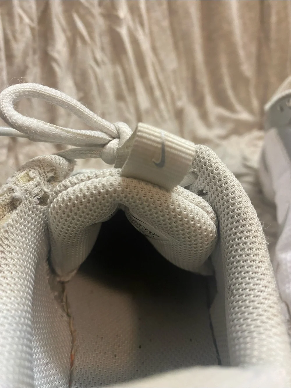 Nike White and Gray Low-Top Athletic Sneakers